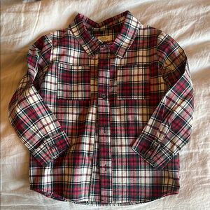 Plaid Kids Shirt - Red and Black